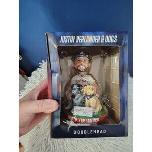 2024 Houston Astros SGA Justin Verlander & Dogs Bobblehead 8/31/24 NIB